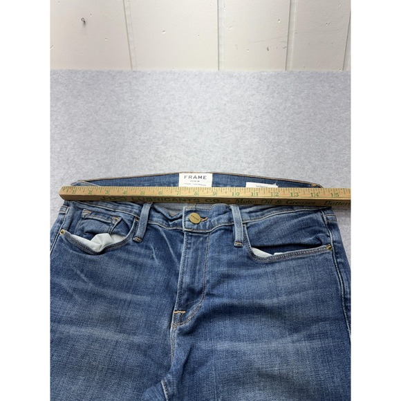 FRAME Le Garcon Womens 27 Mid Rise Slim Boyfriend Jeans 27x27 Blue - Picture 4 of 15